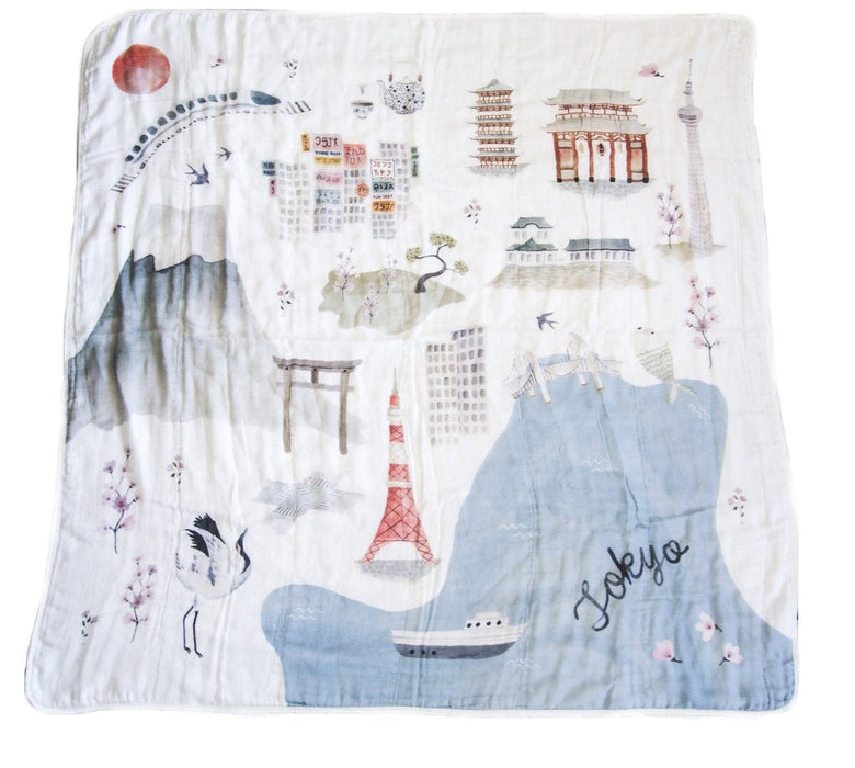 Luxe Muslin Swaddle - World Cities by LouLou Lollipop at $23.99! Shop now at Nestled by Snuggle Bugz for Nursery & Decor.