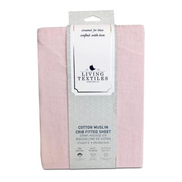 Muslin Crib Fitted Sheet by Living Textiles at $29.99! Shop now at Nestled by Snuggle Bugz for Nursery & Décor.