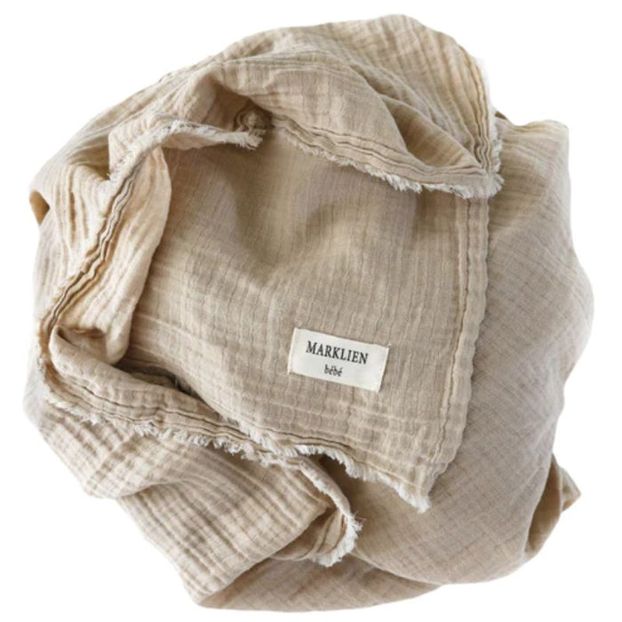 Organic 2 Layer Muslin Swaddle by MARKLIEN at $24.99! Shop now at Nestled by Snuggle Bugz for Nursery & Décor.