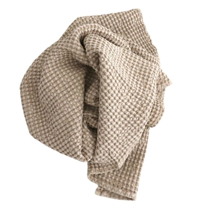Organic Waffle Knit Blanket by MARKLIEN at $39.99! Shop now at Nestled by Snuggle Bugz for Nursery & Décor.