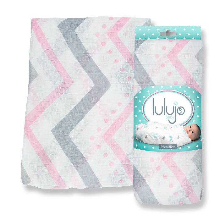 Bamboo Swaddle by Lulujo at $15.88! Shop now at Nestled by Snuggle Bugz for Nursery & Decor.