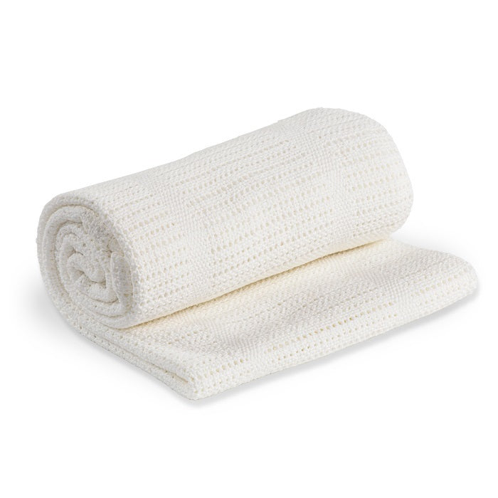 Knit Cellular Blanket by Lulujo at $29.99! Shop now at Nestled by Snuggle Bugz for Nursery & Décor.