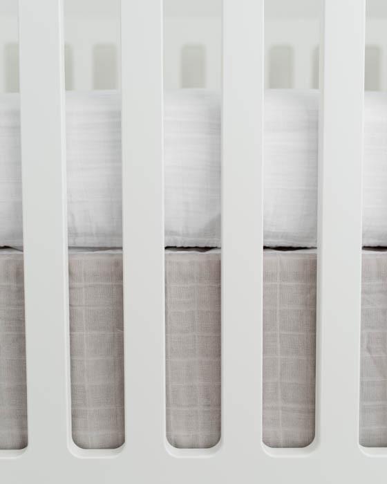 Cotton Muslin Crib Skirt by Little Unicorn at $31.88! Shop now at Nestled by Snuggle Bugz for Nursery & Décor.