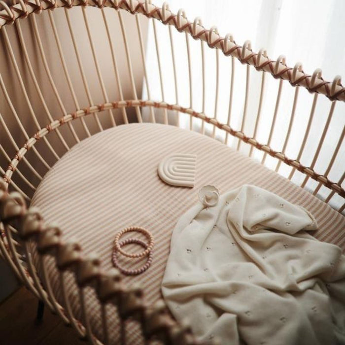 Knitted Pointelle Baby Blanket by Mushie at $60.99! Shop now at Nestled by Snuggle Bugz for Nursery & Décor.