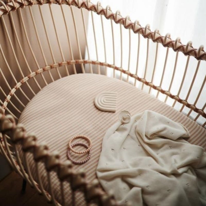 Knitted Pointelle Baby Blanket by Mushie at $60.99! Shop now at Nestled by Snuggle Bugz for Nursery & Décor.