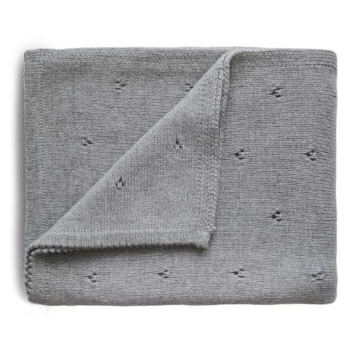 Knitted Pointelle Baby Blanket by Mushie at $60.99! Shop now at Nestled by Snuggle Bugz for Nursery & Décor.