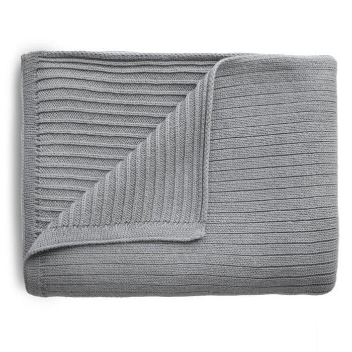 Knitted Ribbed Baby Blanket by Mushie at $60.99! Shop now at Nestled by Snuggle Bugz for Nursery & Décor.