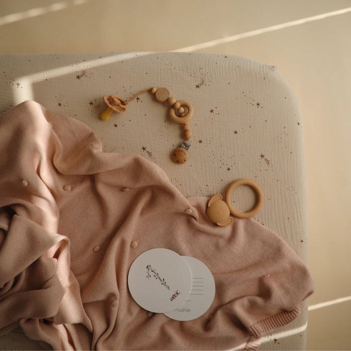 Extra Soft Muslin Crib Sheet by Mushie at $33.99! Shop now at Nestled by Snuggle Bugz for Nursery & Décor.
