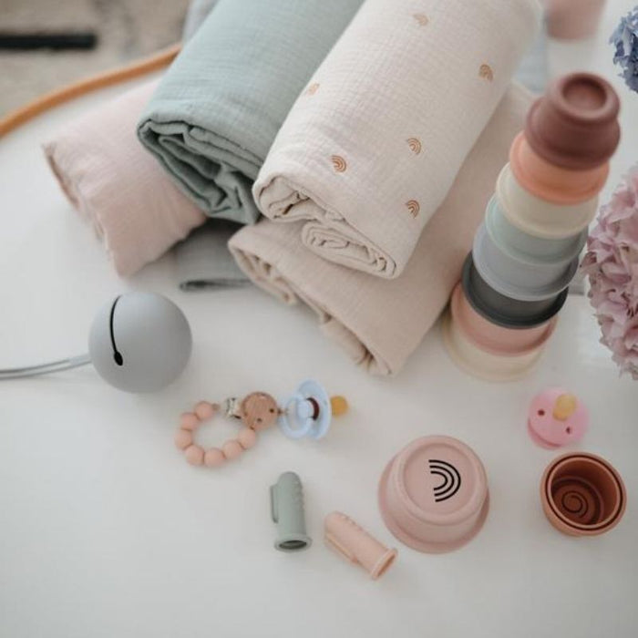 Extra Soft Muslin Crib Sheet by Mushie at $33.99! Shop now at Nestled by Snuggle Bugz for Nursery & Décor.
