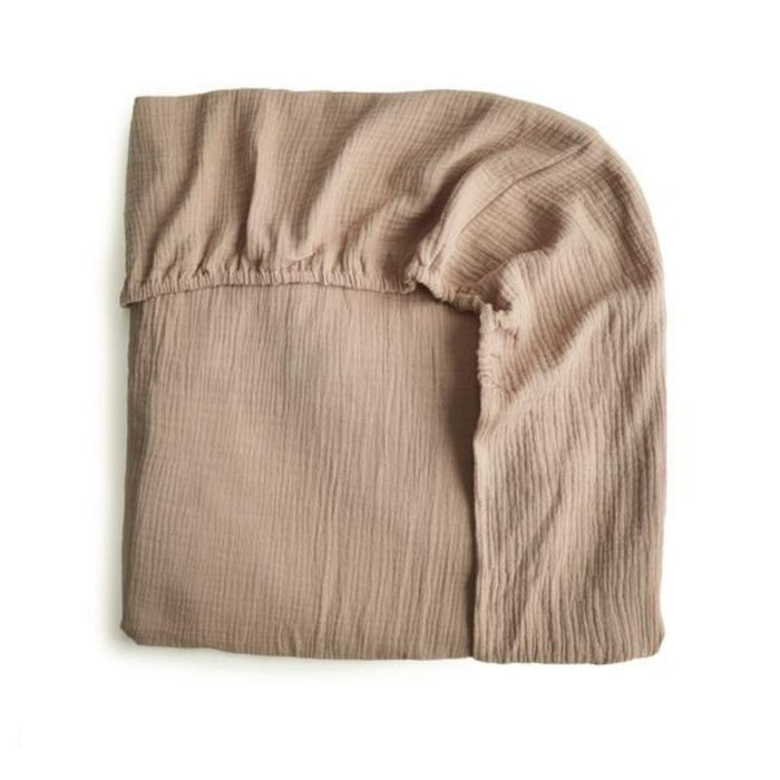 Extra Soft Muslin Crib Sheet by Mushie at $33.99! Shop now at Nestled by Snuggle Bugz for Nursery & Décor.