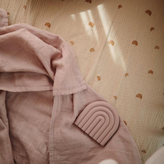 Extra Soft Muslin Crib Sheet by Mushie at $33.99! Shop now at Nestled by Snuggle Bugz for Nursery & Décor.