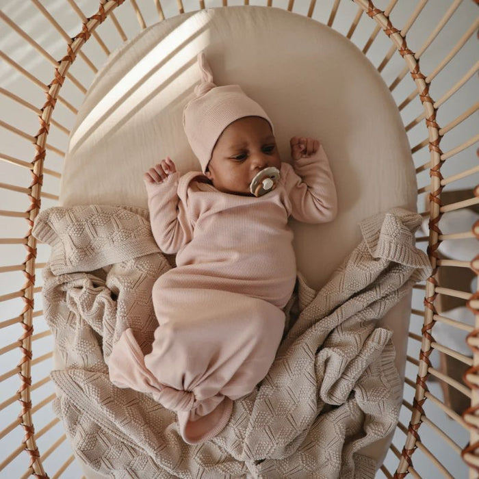 Mini Muslin Crib Sheet by Mushie at $23.99! Shop now at Nestled by Snuggle Bugz for Nursery & Décor.