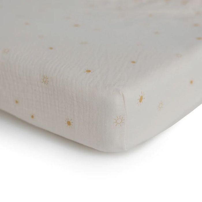 Mini Muslin Crib Sheet by Mushie at $23.99! Shop now at Nestled by Snuggle Bugz for Nursery & Décor.