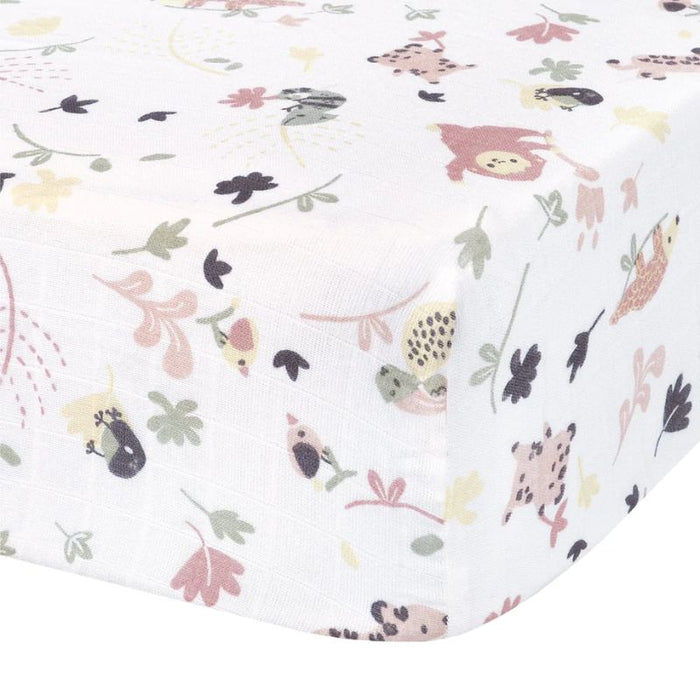 Cotton Muslin Fitted Sheet by Perlimpinpin at $31.99! Shop now at Nestled by Snuggle Bugz for Nursery & Décor.