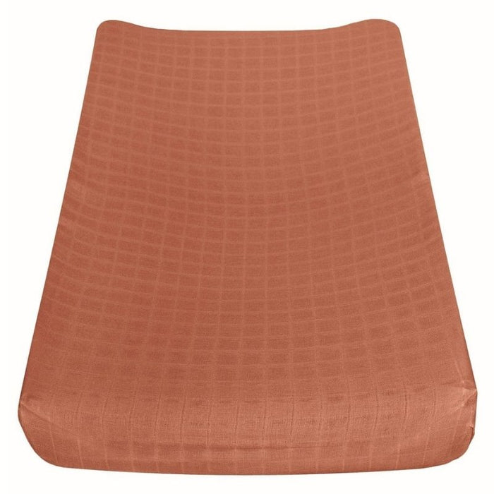 Cotton Muslin Changing Pad Cover by Perlimpinpin at $21.99! Shop now at Nestled by Snuggle Bugz for Nursery & Décor.