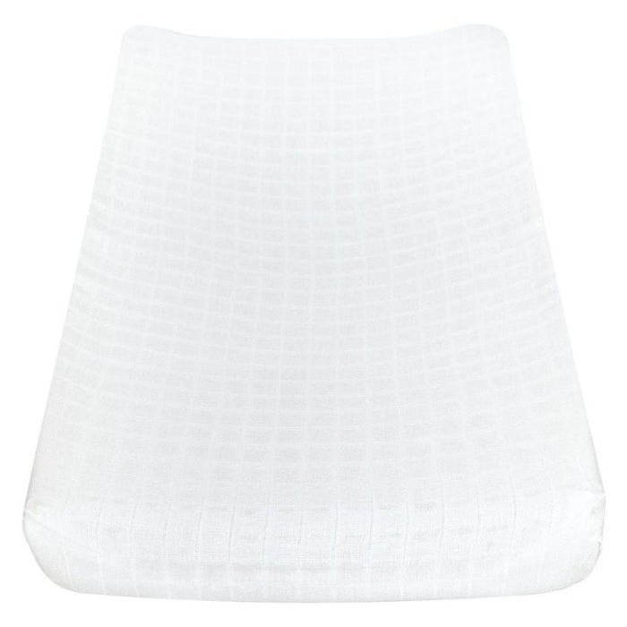 Cotton Muslin Changing Pad Cover by Perlimpinpin at $21.99! Shop now at Nestled by Snuggle Bugz for Nursery & Décor.