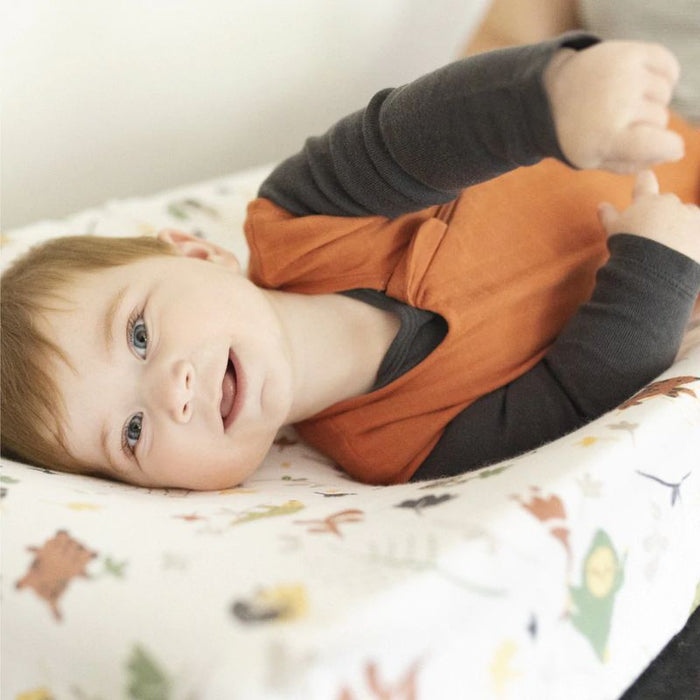 Cotton Muslin Changing Pad Cover by Perlimpinpin at $21.99! Shop now at Nestled by Snuggle Bugz for Nursery & Décor.