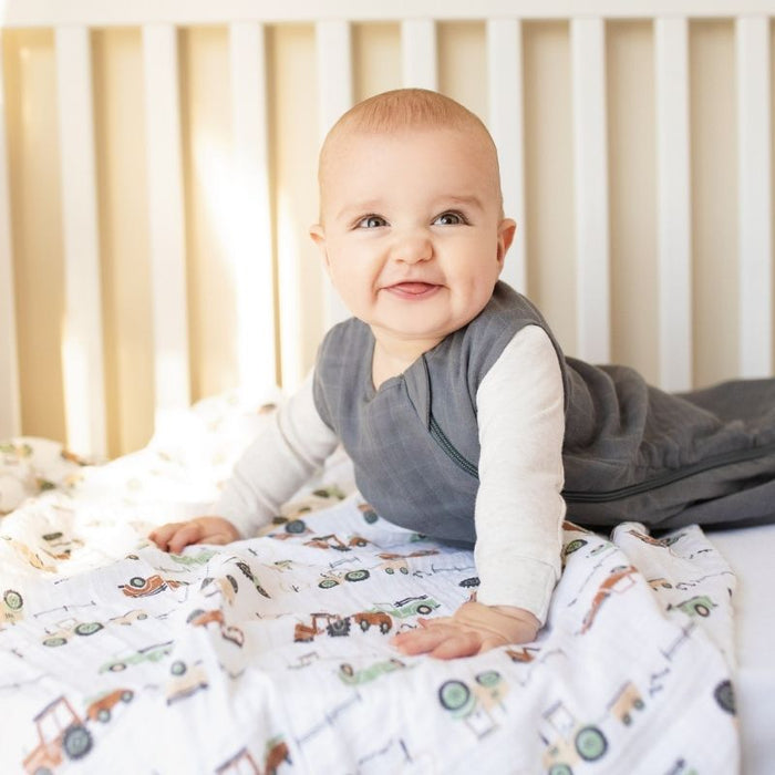 Organic Muslin Swaddle by Perlimpinpin at $10.39! Shop now at Nestled by Snuggle Bugz for Nursery & Decor.