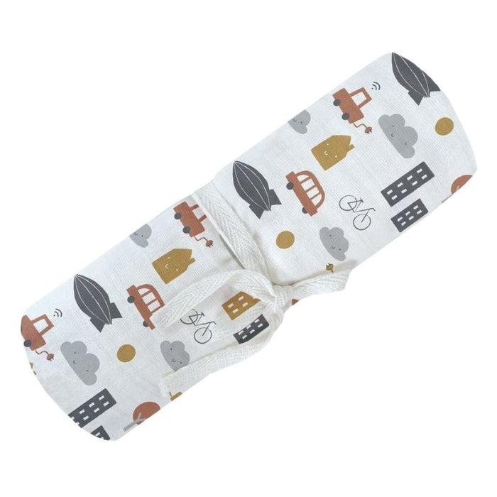 Organic Muslin Swaddle by Perlimpinpin at $10.39! Shop now at Nestled by Snuggle Bugz for Nursery & Decor.