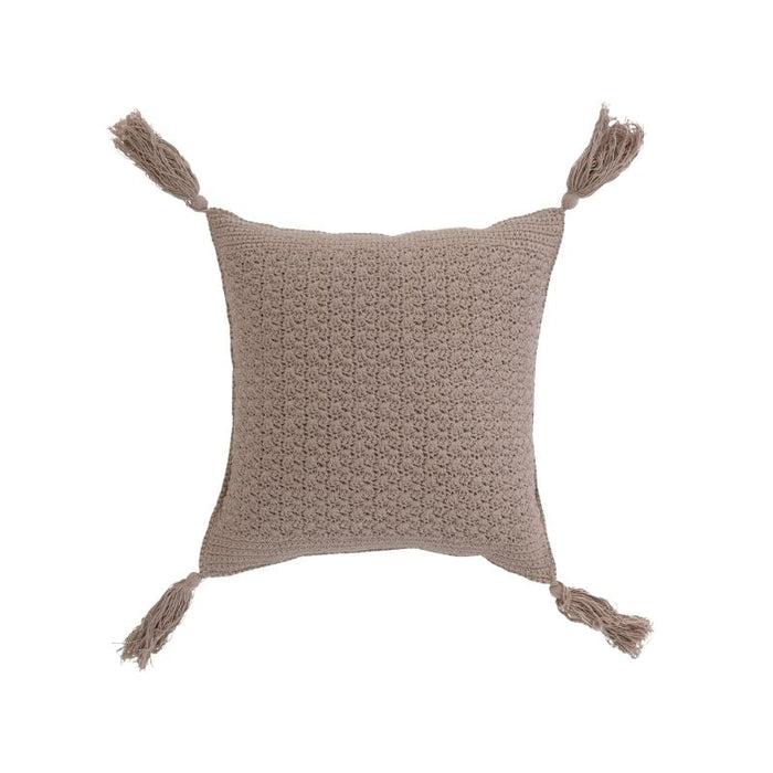 Crochet Pillow With Tassels by Pokoloko at $79.99! Shop now at Nestled by Snuggle Bugz for Nursery & Décor.