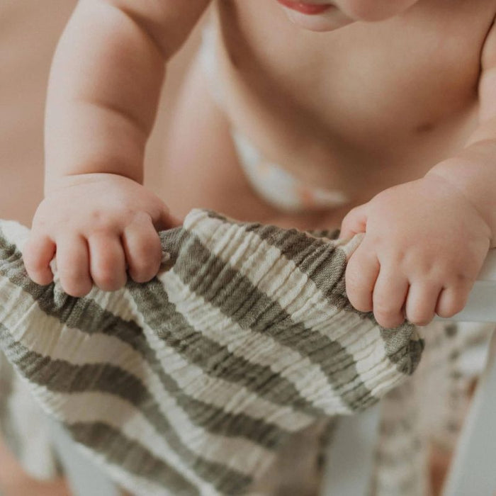 Sailor Muslin Baby Blanket by Pokoloko at $39.99! Shop now at Nestled by Snuggle Bugz for Nursery & Décor.