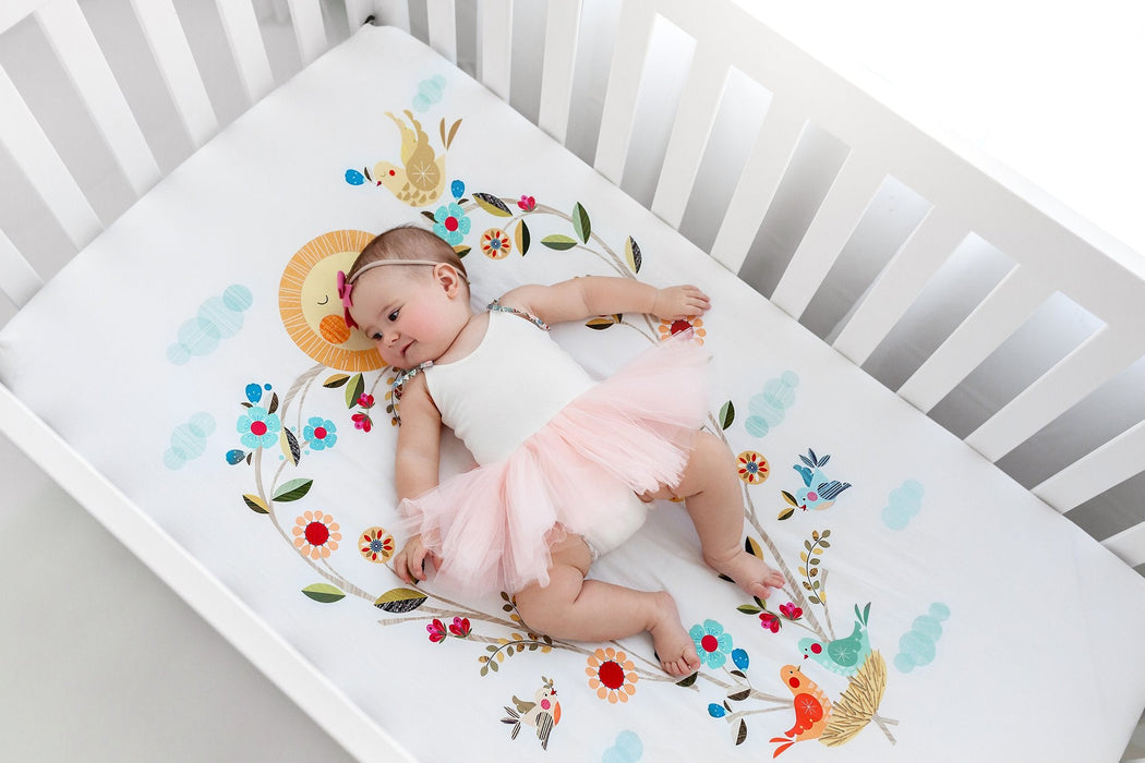 Crib Sheet - Love Blooms (Satin) by Rookie Humans at $41.99! Shop now at Nestled by Snuggle Bugz for Nursery & Décor.