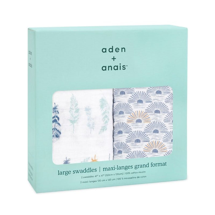 Classic Swaddles - 2 Pack by Aden & Anais at $38.99! Shop now at Nestled by Snuggle Bugz for Nursery & Decor.