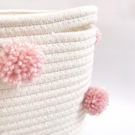 Pom Pom Baskets by Twig & Tassel at $40.88! Shop now at Nestled by Snuggle Bugz for Nursery & Décor.