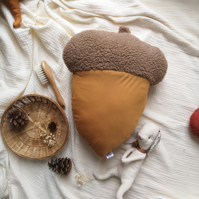 Acorn Pillow by The Butter Flying at $41.99! Shop now at Nestled by Snuggle Bugz for Nursery & Décor.
