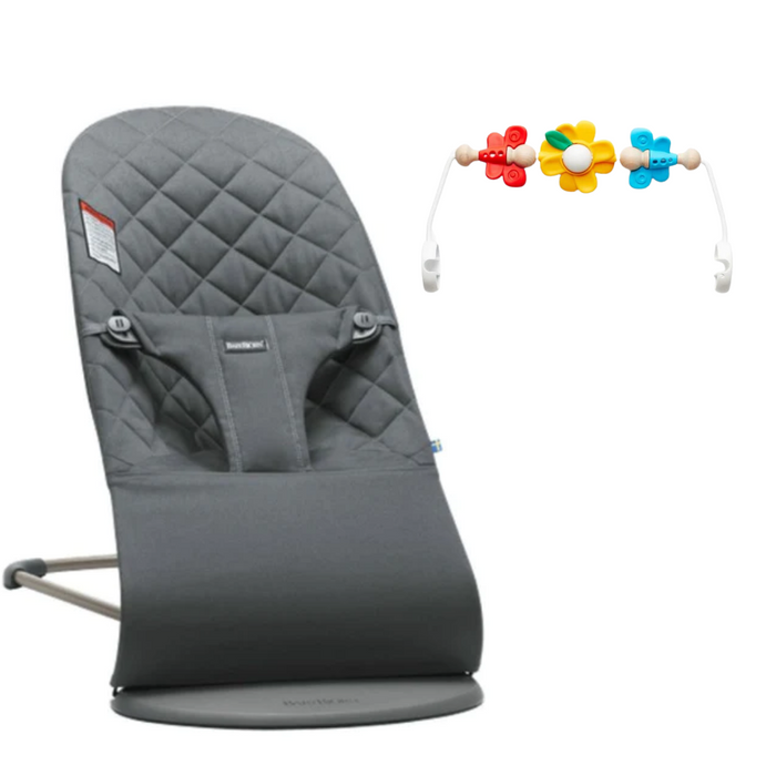 Bouncer Bliss - Cotton + Flying Friend Toy Attachment Bundle by BabyBjorn at $255.98! Shop now at Nestled by Snuggle Bugz for Gear.